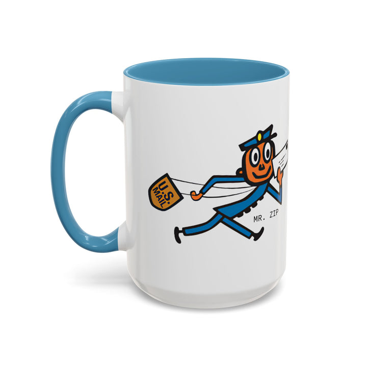 Mr. Zip Coffee Mug - Fun Postman Design, Gifts for Mail Lovers, Unique Home Decor, Office Mug, Postal Service Collectible-LetterSeals.com