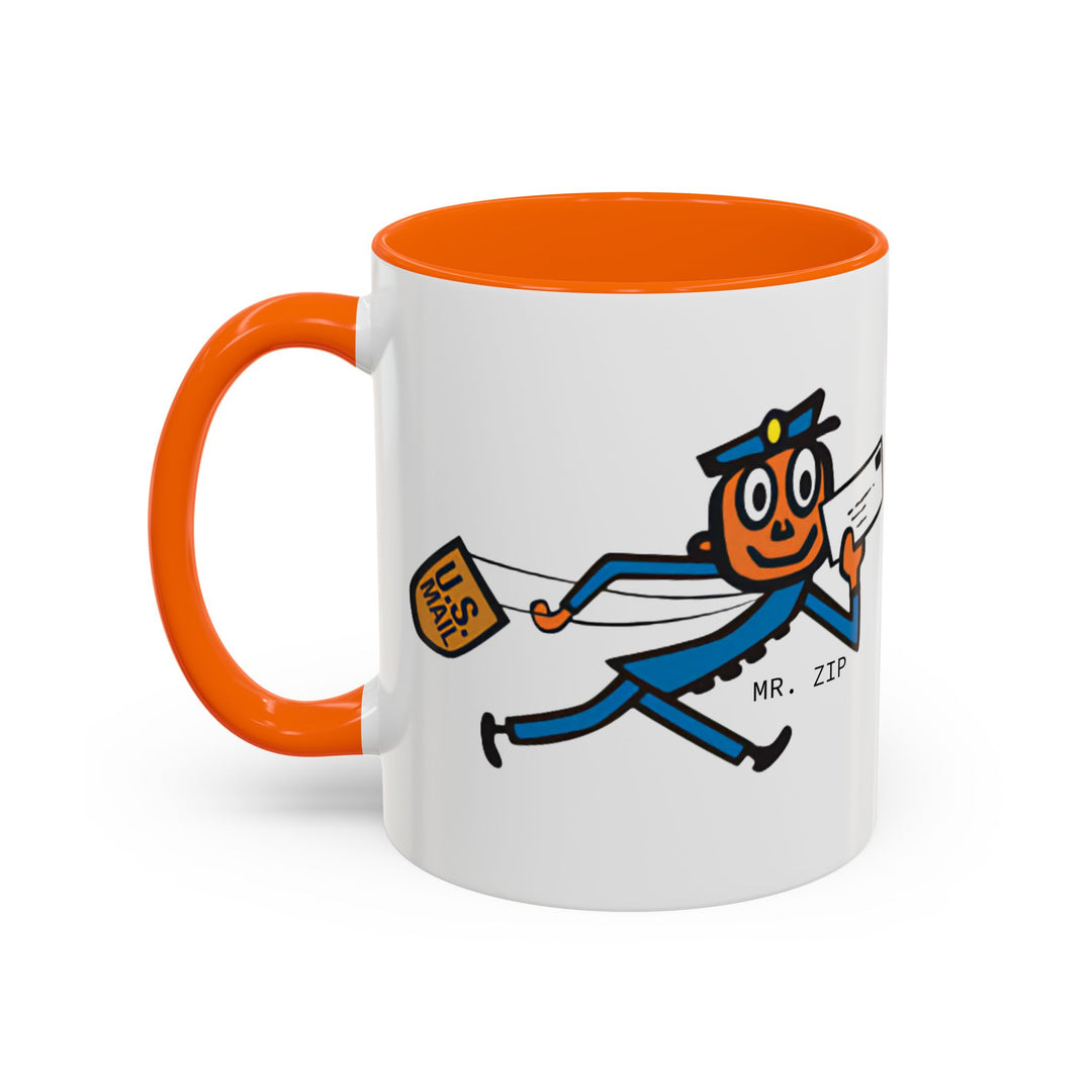 Mr. Zip Coffee Mug - Fun Postman Design, Gifts for Mail Lovers, Unique Home Decor, Office Mug, Postal Service Collectible-LetterSeals.com