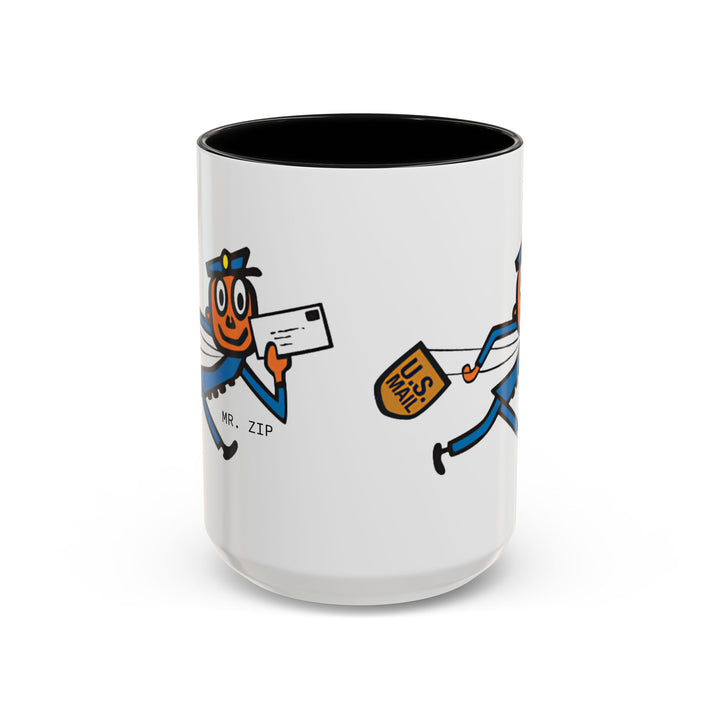 Mr. Zip Coffee Mug - Fun Postman Design, Gifts for Mail Lovers, Unique Home Decor, Office Mug, Postal Service Collectible-LetterSeals.com