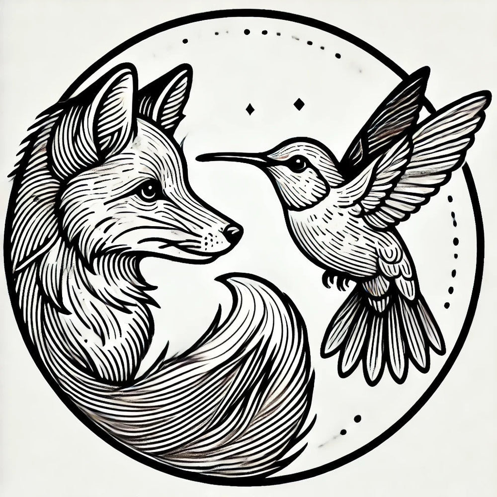 NEW - Fox + Hummingbord Wax Seal Stamp- Made in USA- LetterSeals.com