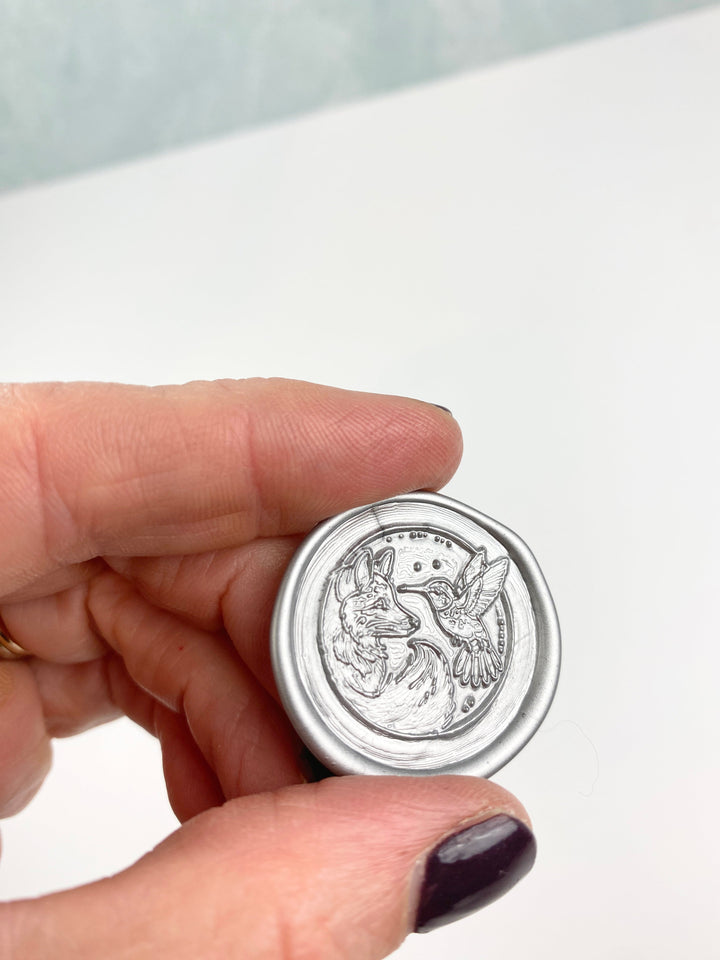 NEW - Fox + Hummingbord Wax Seal Stamp- Made in USA- LetterSeals.com