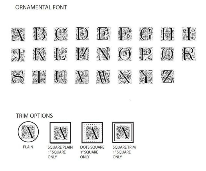 Nordic Ornamental Font Initial Wax Seal Stamp- Made in USA- LetterSeals.com