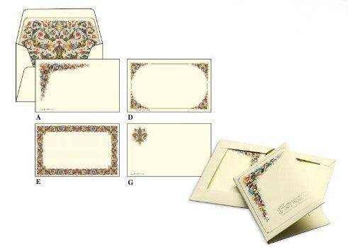 Portfolio Note Cards & Writing Papers | 4 design Options | Rossi 1931 Italian Florenza Papers-LetterSeals.com