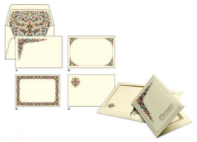 Portfolio Note Cards & Writing Papers | 4 design Options | Rossi 1931 Italian Florenza Papers-LetterSeals.com