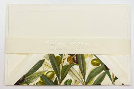 Olive Note Cards | Rossi 1931 Italian Stationery-LetterSeals.com