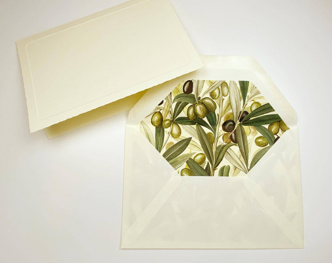 Olive Note Cards | Rossi 1931 Italian Stationery-LetterSeals.com