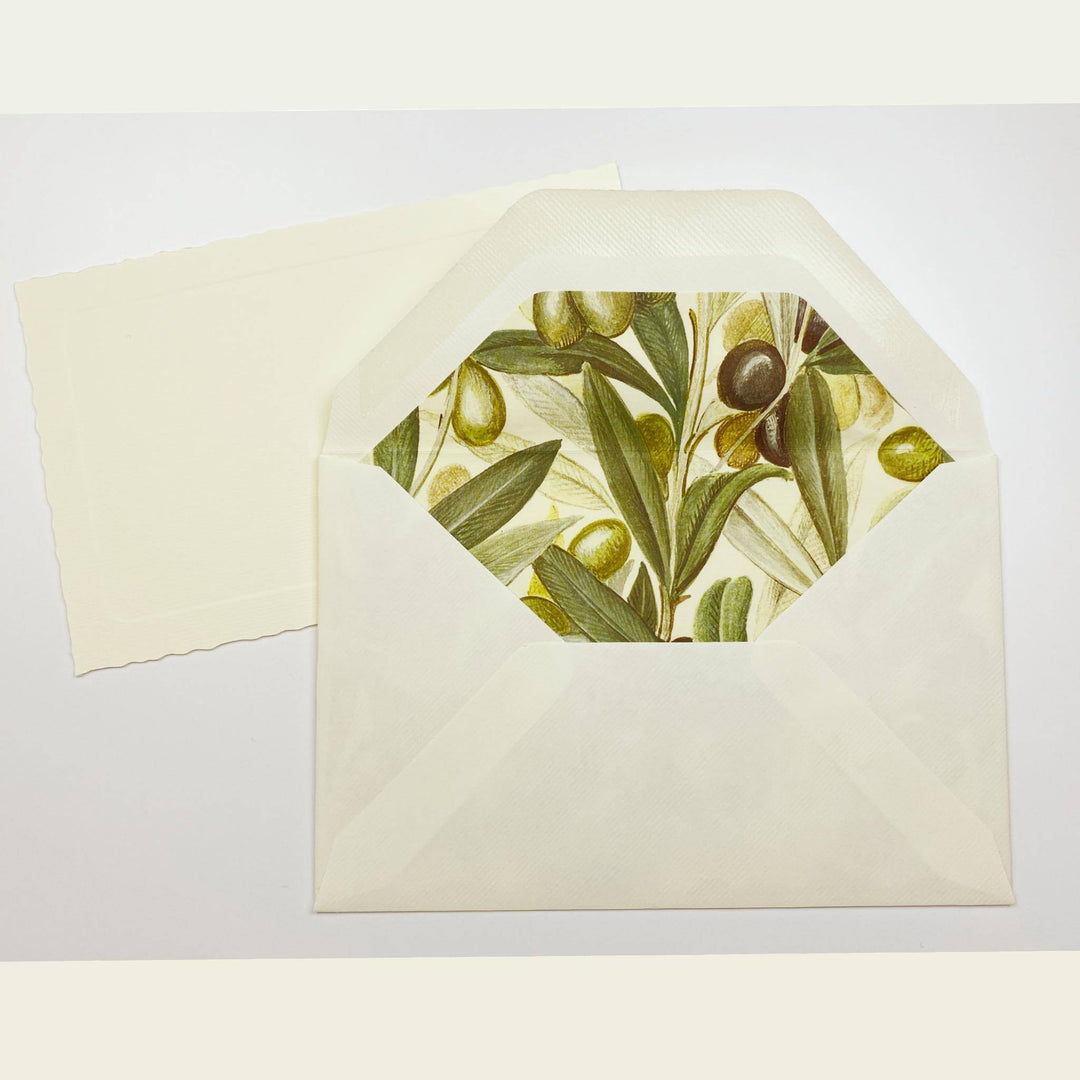 Olive Note Cards | Rossi 1931 Italian Stationery-LetterSeals.com