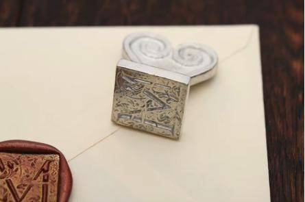 French 1 Square Initial Wax Seal Stamp. –