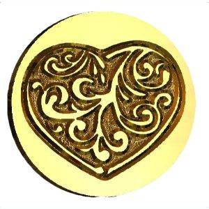 Ornate Heart Wax Seal Stamp- Made in USA- LetterSeals.com