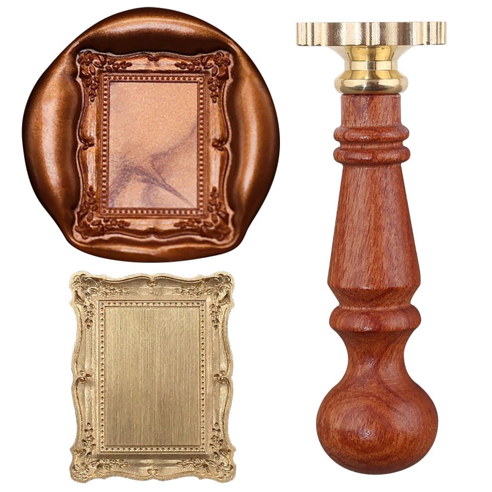 Oval or Square Frame Wax Seal Stamp-LetterSeals.com