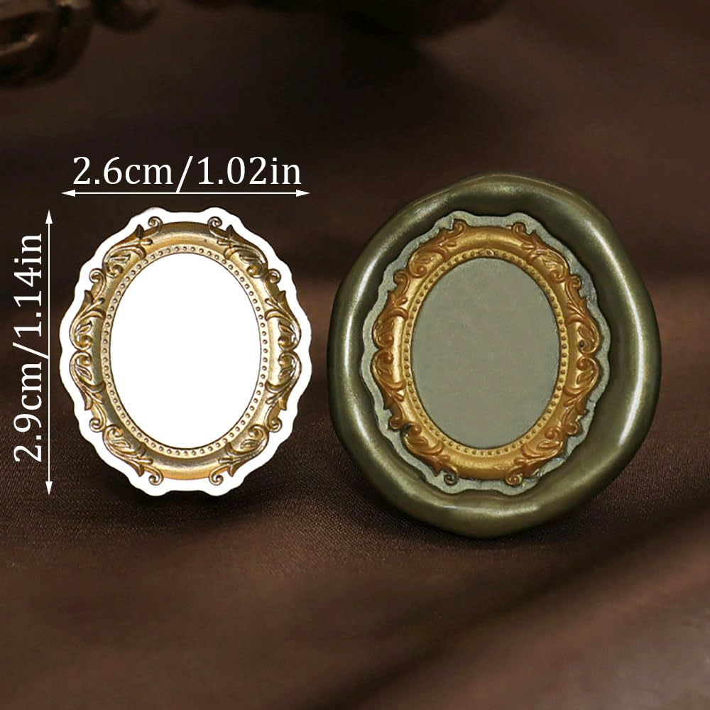 Oval or Square Frame Wax Seal Stamp-LetterSeals.com
