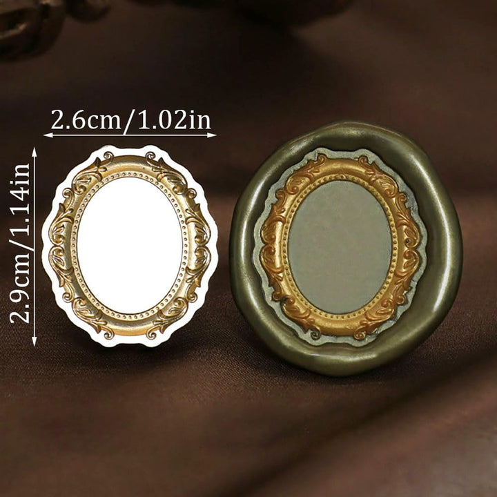 Oval or Square Frame Wax Seal Stamp-LetterSeals.com