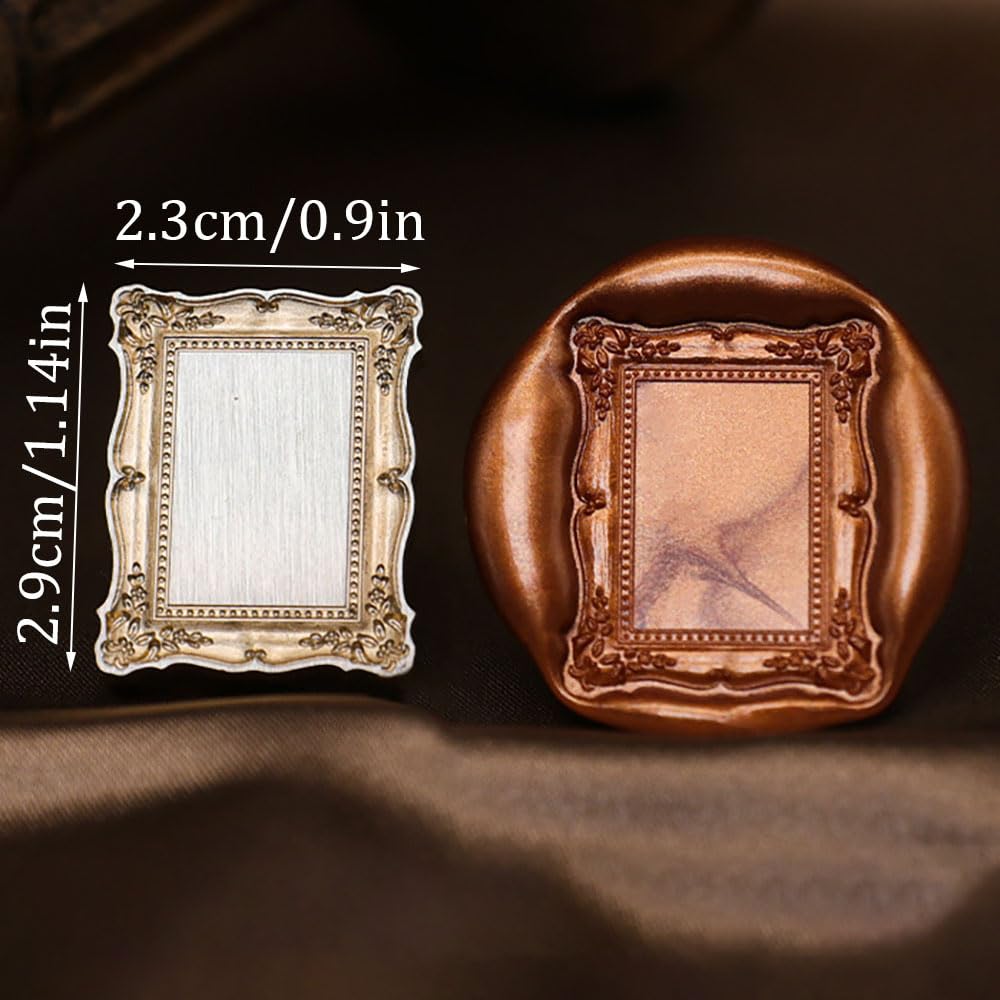 Oval or Square Frame Wax Seal Stamp-LetterSeals.com