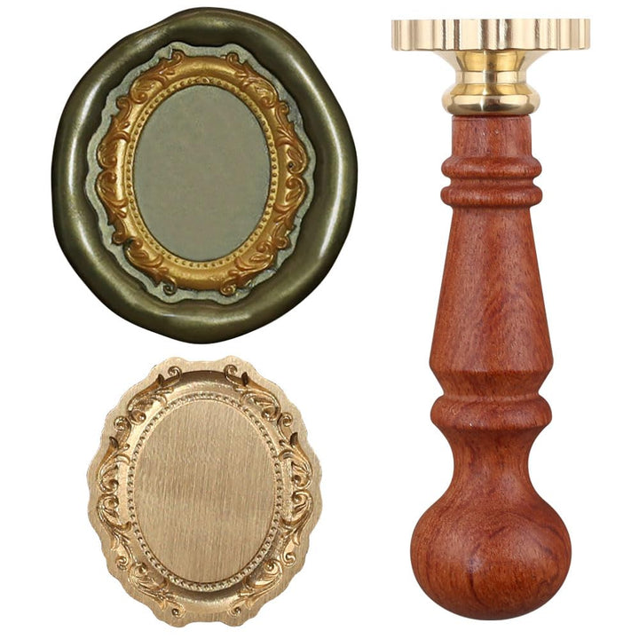 Oval or Square Frame Wax Seal Stamp-LetterSeals.com