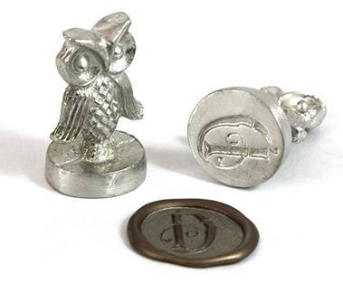 Owl Handle 3/4" Initial Wax Seal Stamp-LetterSeals.com