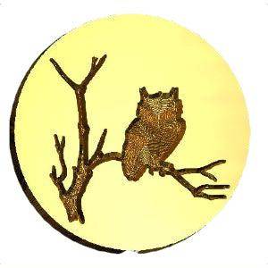 Owl on Branch Wax Seal Stamp- Made in USA- LetterSeals.com