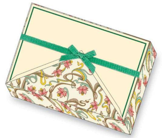 Pastel Art Nouveau Flower Pattern | Rossi 1931 Italian Stationery-LetterSeals.com