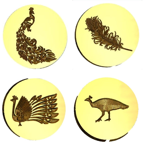 Peacock Design Wax Seal Stamps- Made in USA- LetterSeals.com