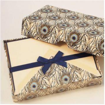 Peacock Pattern | Rossi 1931 Classic Italian Stationery-LetterSeals.com