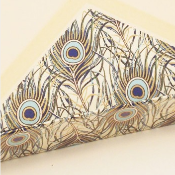 Peacock Feather Florentine Writing Paper-LetterSeals.com