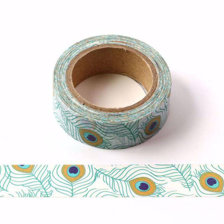 Peacock Feather Washi Tape-LetterSeals.com