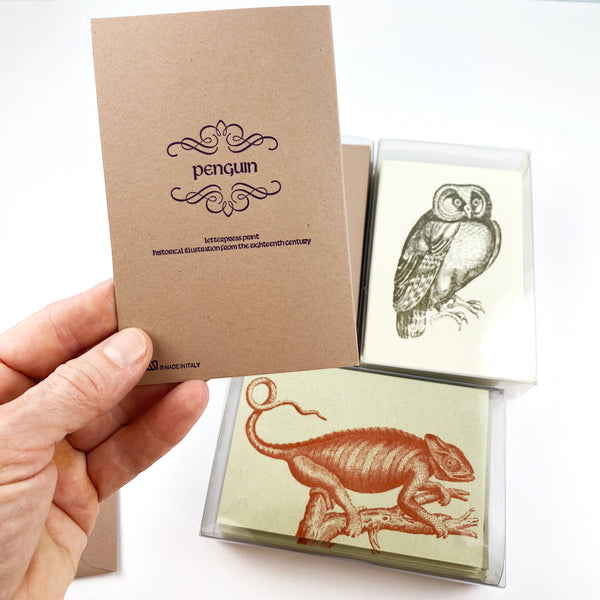 Penguin 18th Century 10 Note Card Set| Rossi 1931 Italian Stationery-LetterSeals.com