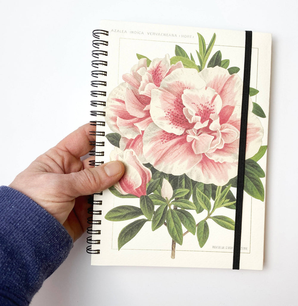 Peony Spiral Wire Bound Notebook - Rossi 1931-LetterSeals.com