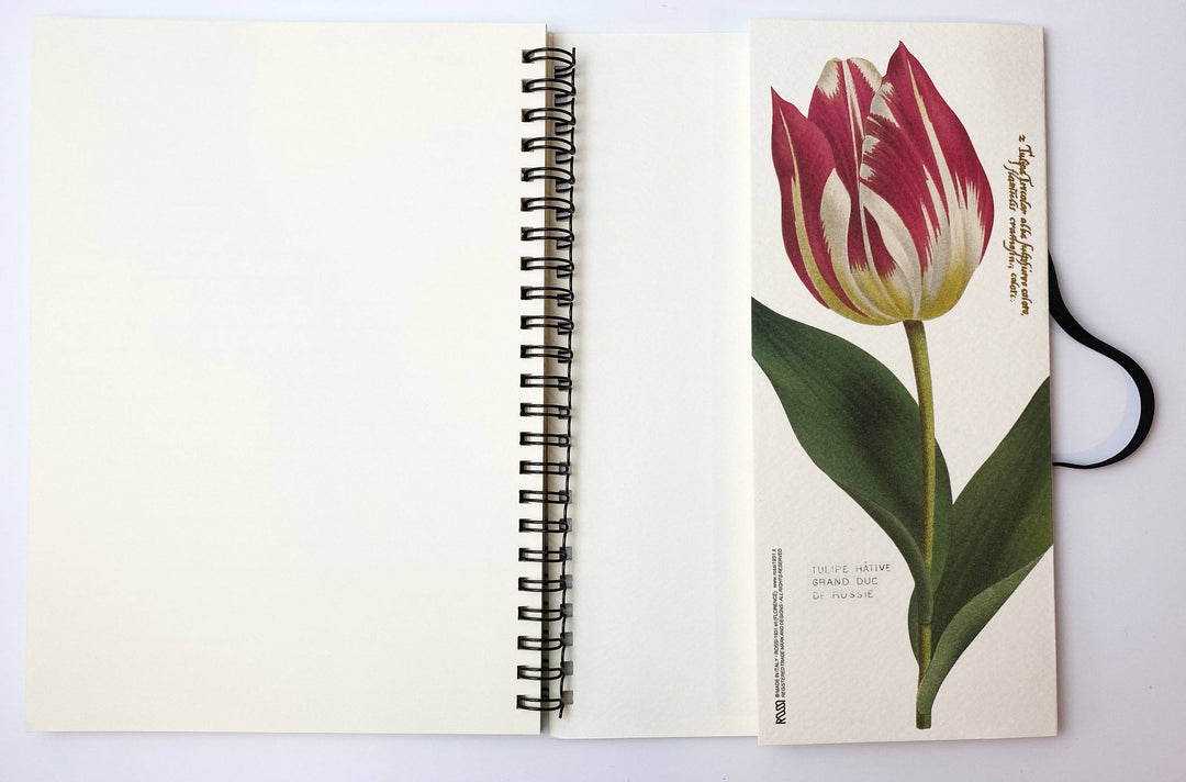 Peony Spiral Wire Bound Notebook - Rossi 1931-LetterSeals.com