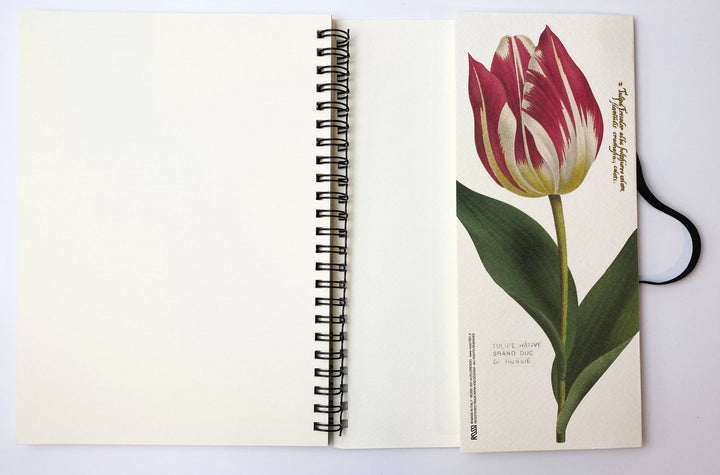 Peony Spiral Wire Bound Notebook - Rossi 1931-LetterSeals.com