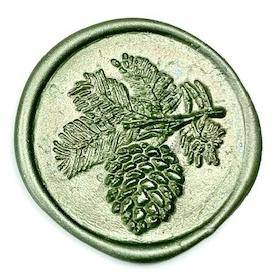 Pine Bough, Pinecone Wax Seal Stamp- Made in USA- LetterSeals.com