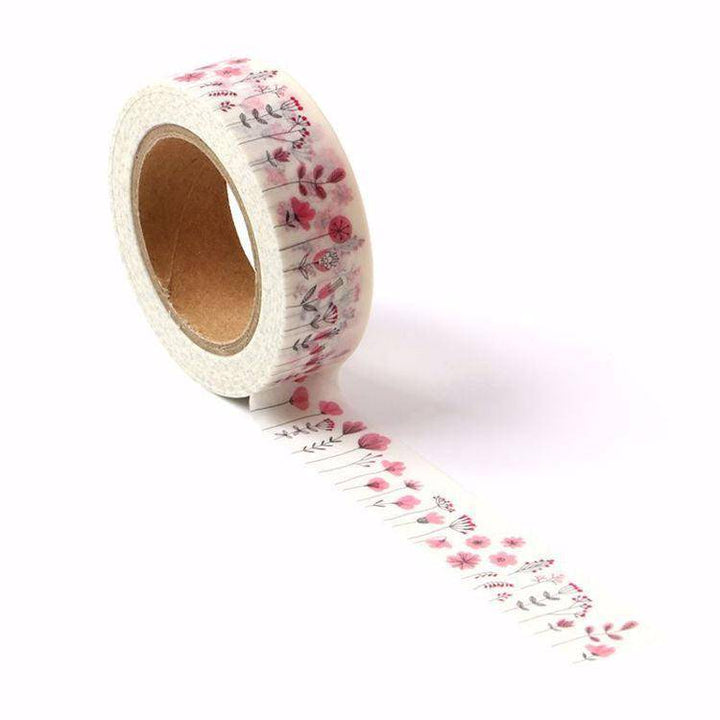 Pink Flowers Washi Tape-LetterSeals.com