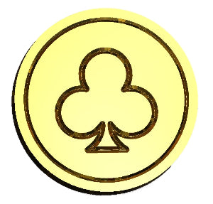 Playing Card Pip Club Outline Wax Seal Stamp- Made in USA- LetterSeals.com