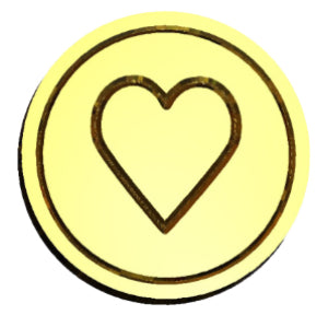 Playing Card Pip Heart Outline Wax Seal Stamp- Made in USA- LetterSeals.com
