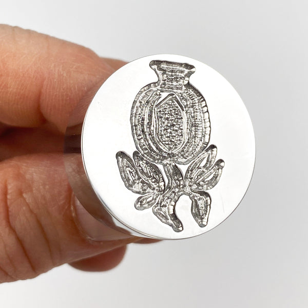 Pomegranate Wax Seal Stamp- Made in USA- LetterSeals.com
