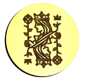 Queen Playing Card Pip Wax Seal Stamp- Made in USA- LetterSeals.com