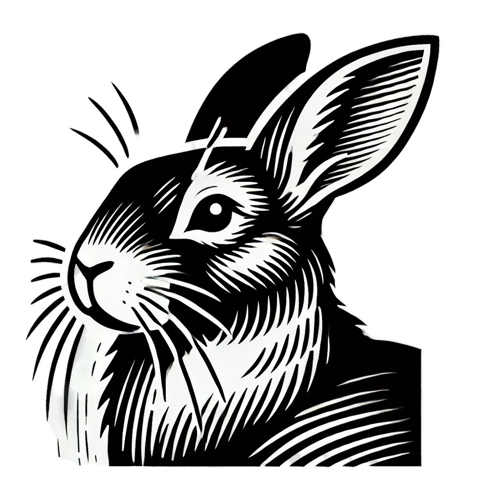 Rabbit Wax Seal Stamp, Woodcut Design- Made in USA- LetterSeals.com