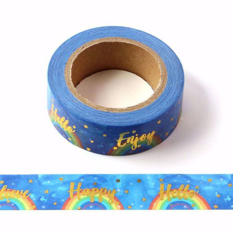 Rainbow Words Washi Tape-LetterSeals.com