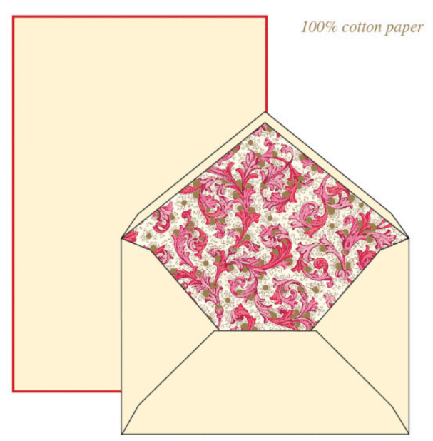 Red Florentine Writing Paper-LetterSeals.com