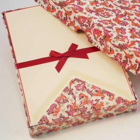 Red Florentine Writing Paper-LetterSeals.com