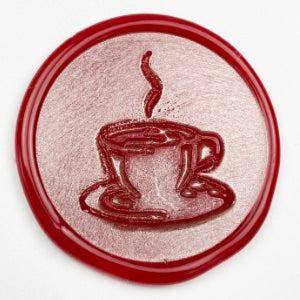 Retro Coffee Cup | Tea | Hot Chocolate Wax Seal Stamp- Made in USA- LetterSeals.com