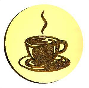 Retro Coffee Cup | Tea | Hot Chocolate Wax Seal Stamp- Made in USA- LetterSeals.com