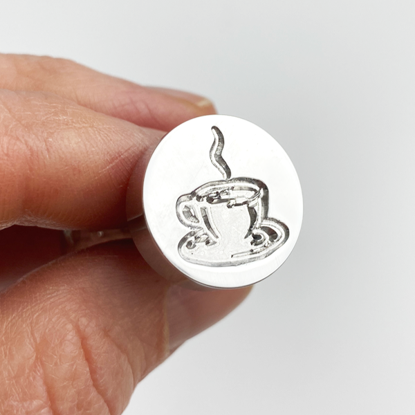 Retro Coffee Cup | Tea | Hot Chocolate Wax Seal Stamp- Made in USA- LetterSeals.com