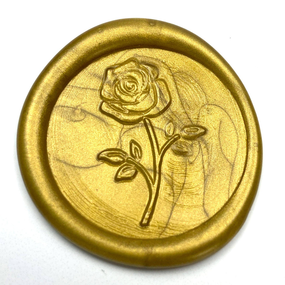 Rose 2 Wax Seal Stamp- Made in USA- LetterSeals.com