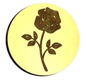 Rose 2 Wax Seal Stamp- Made in USA- LetterSeals.com