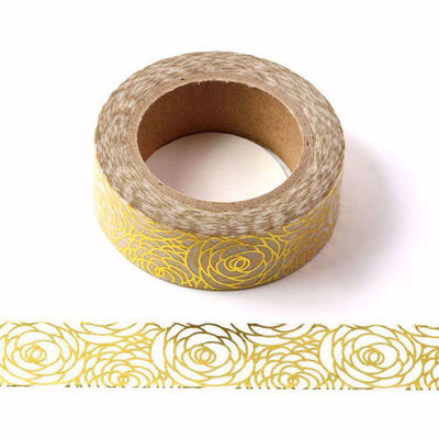 Rose Foil Washi Tape-LetterSeals.com
