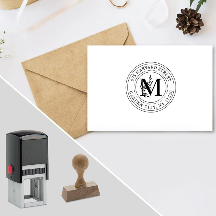 Round Self-Inking Personalized Address Stamp-LetterSeals.com