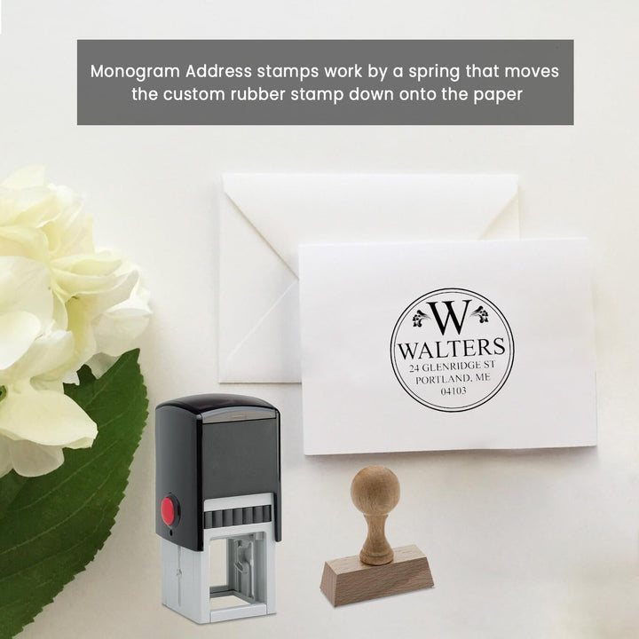 Round Self-Inking Personalized Address Stamp-LetterSeals.com