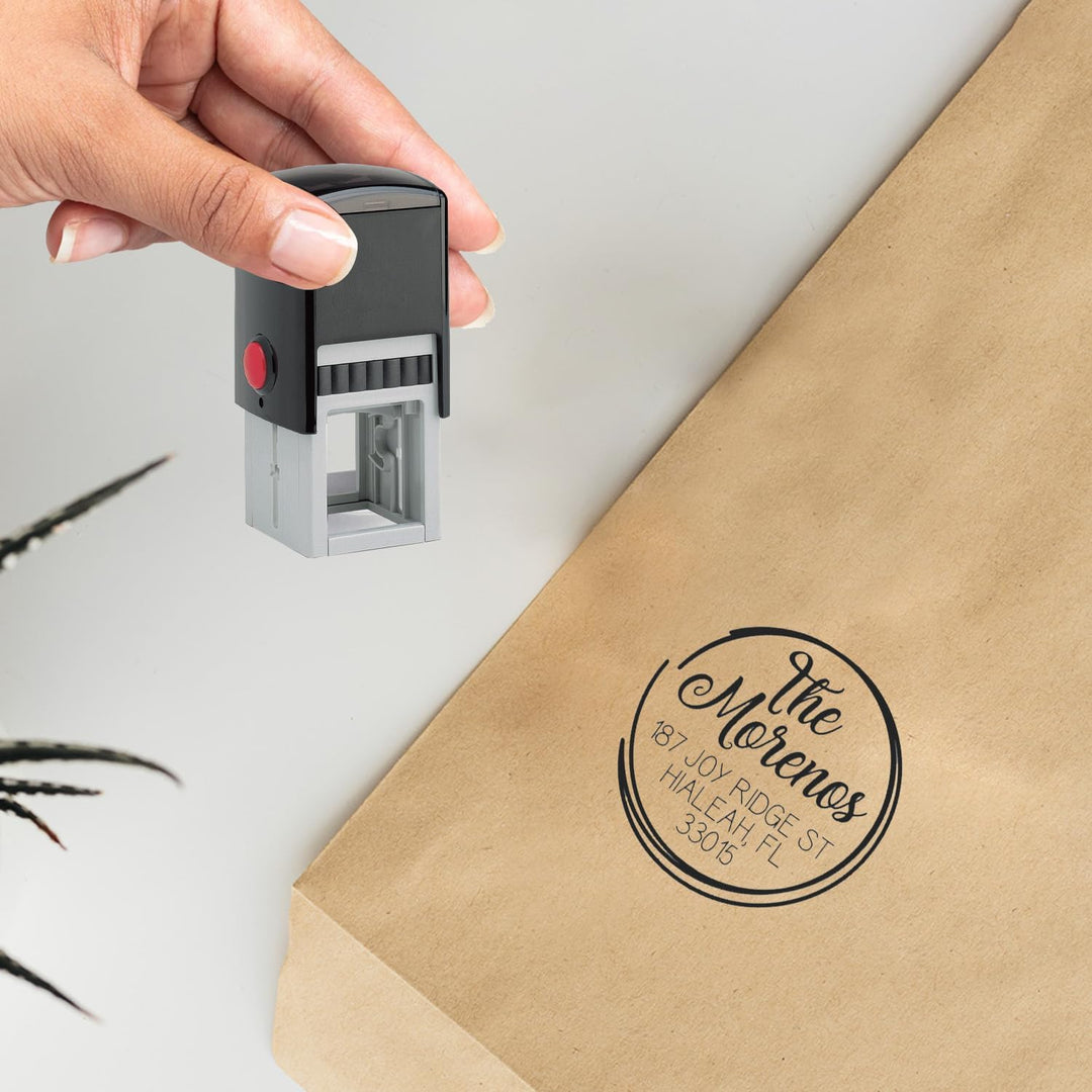 Round Self-Inking Personalized Address Stamp-LetterSeals.com