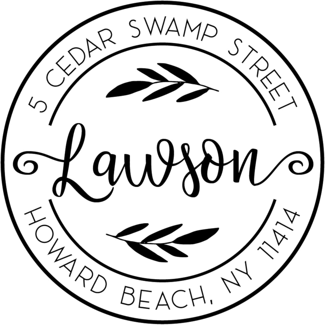 Round Self-Inking Personalized Address Stamp-LetterSeals.com