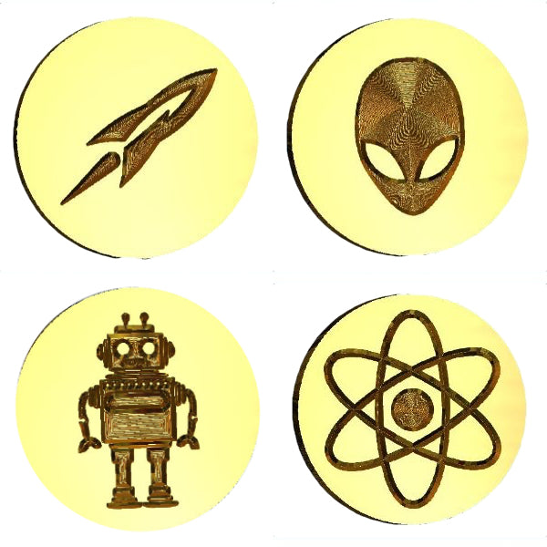 Sci-Fi Design Wax Seal Stamps- Made in USA- LetterSeals.com